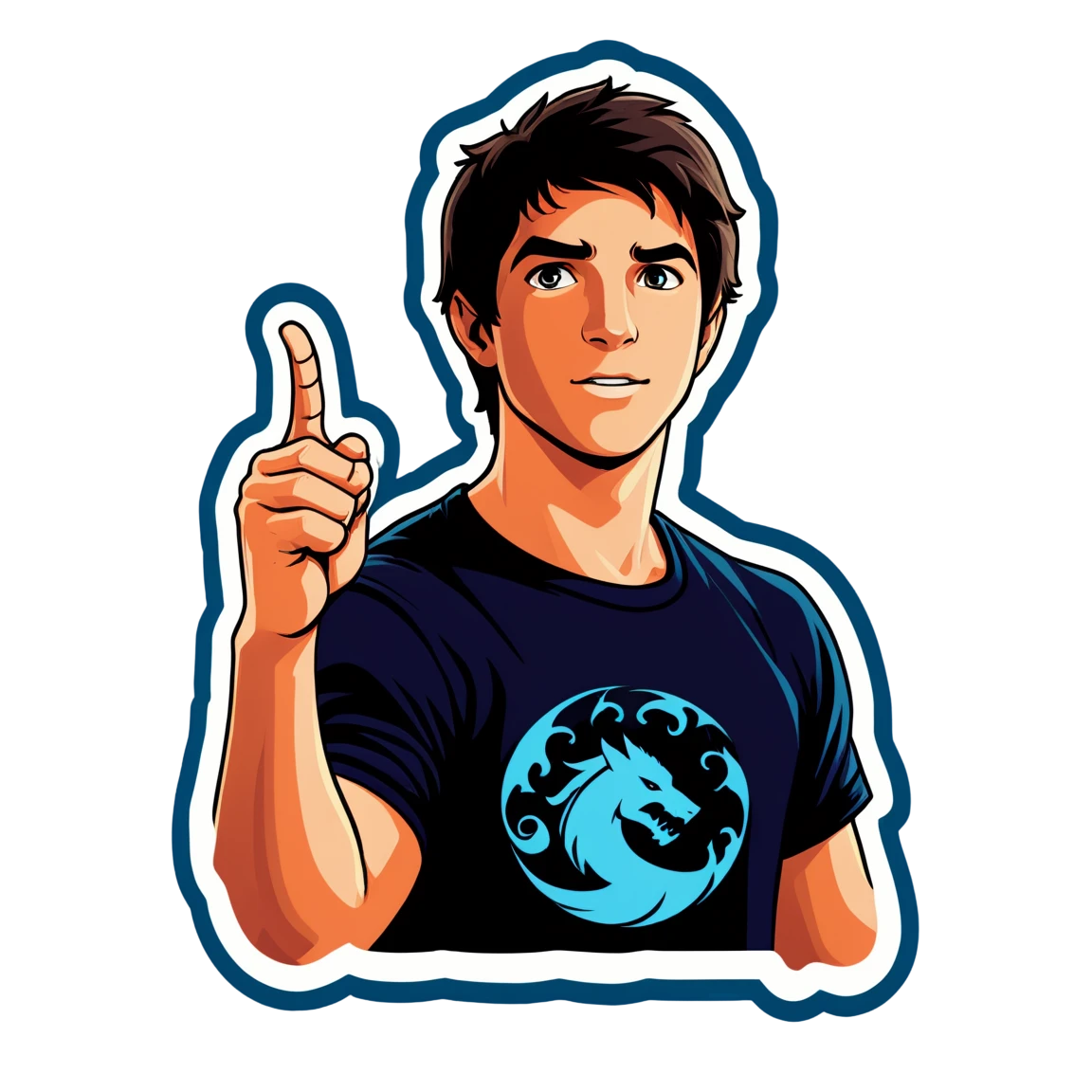 in camp half-blood t-shirt percy-jackson stickers