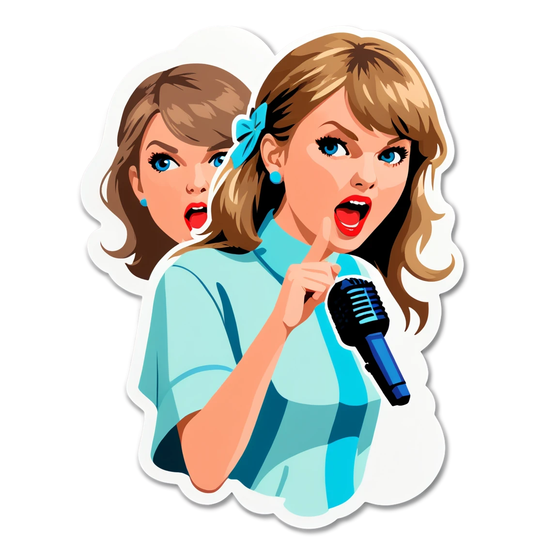 Taylor Swift singing taylor-swift stickers