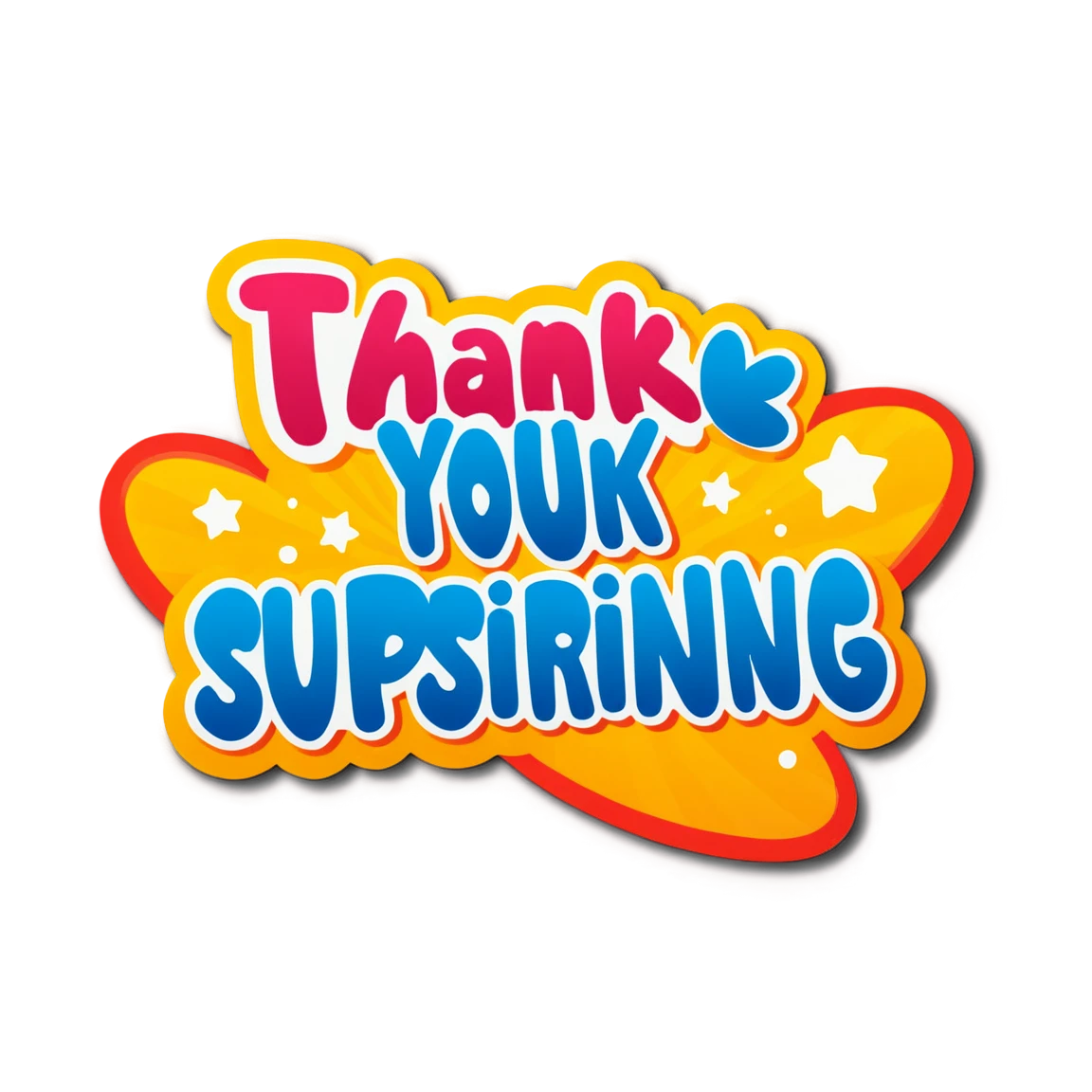 Thank you for supporting our business  thank-you stickers