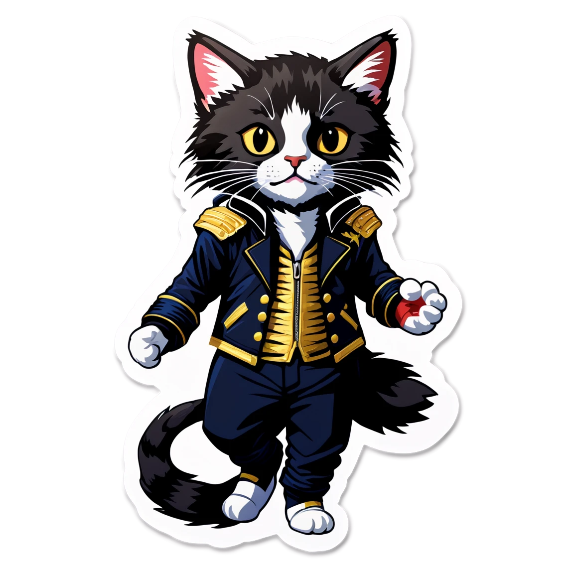 Michael jackson warrior-cat stickers