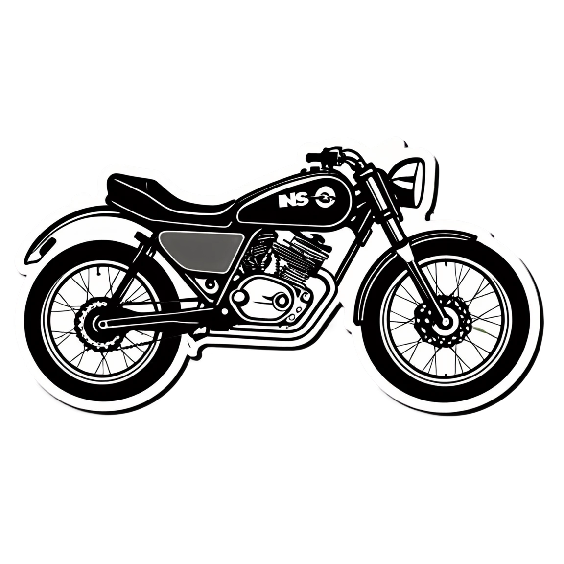 Ns 200 half side dead design  bike stickers