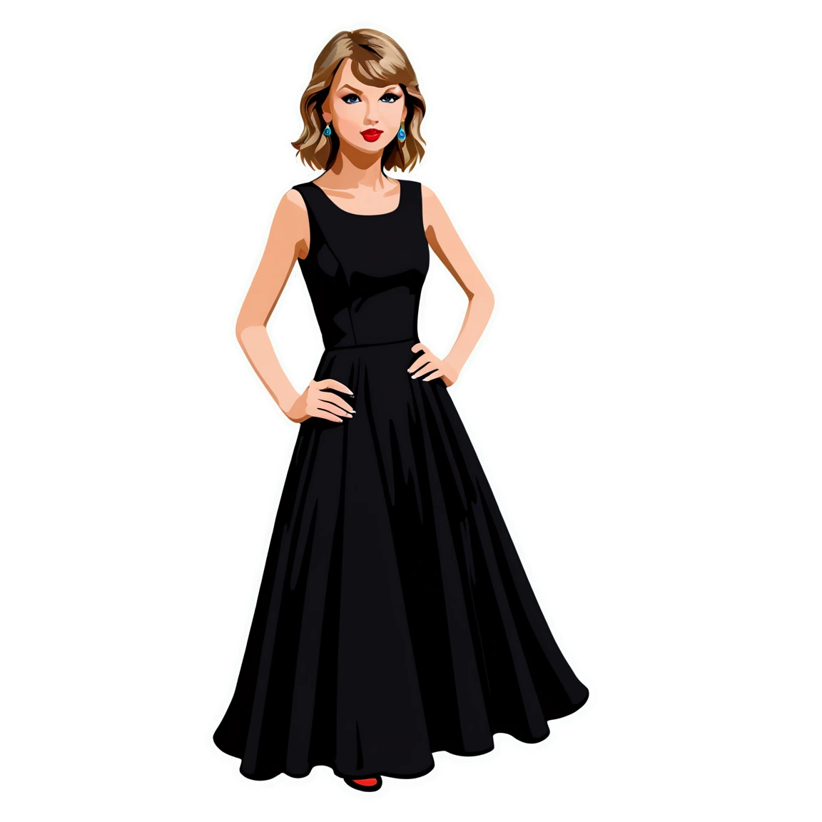 Taylor Swift in black dress taylor-swift stickers