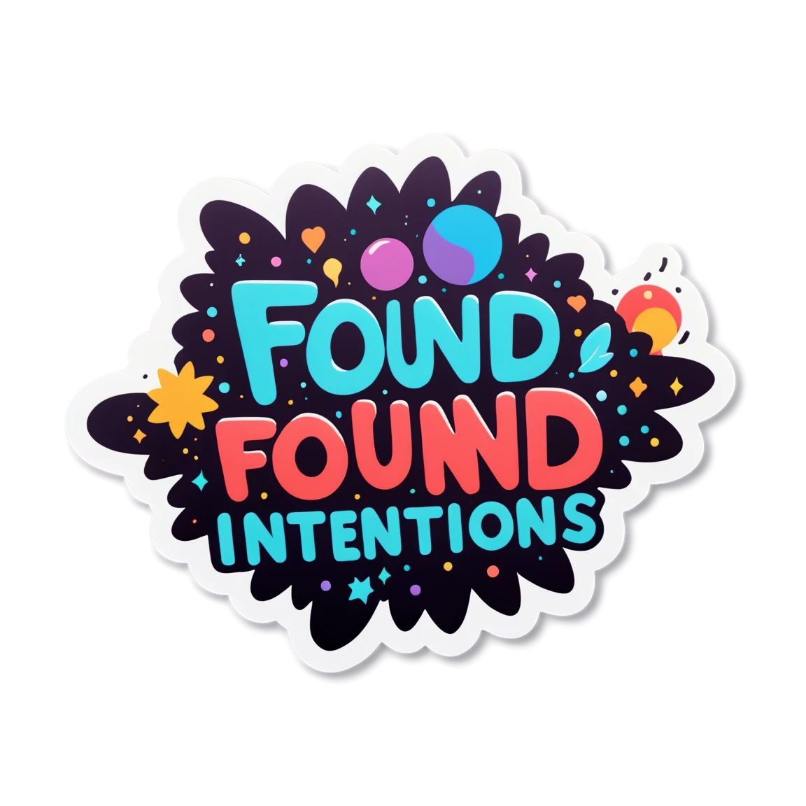 Found Intentions thank-you stickers