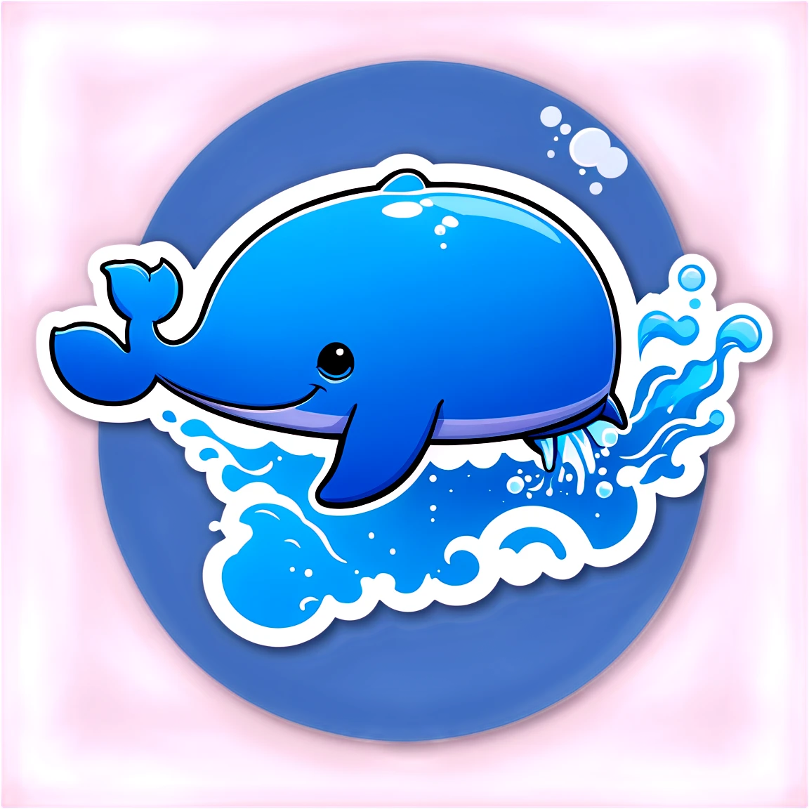 whale with a water splash elephant stickers