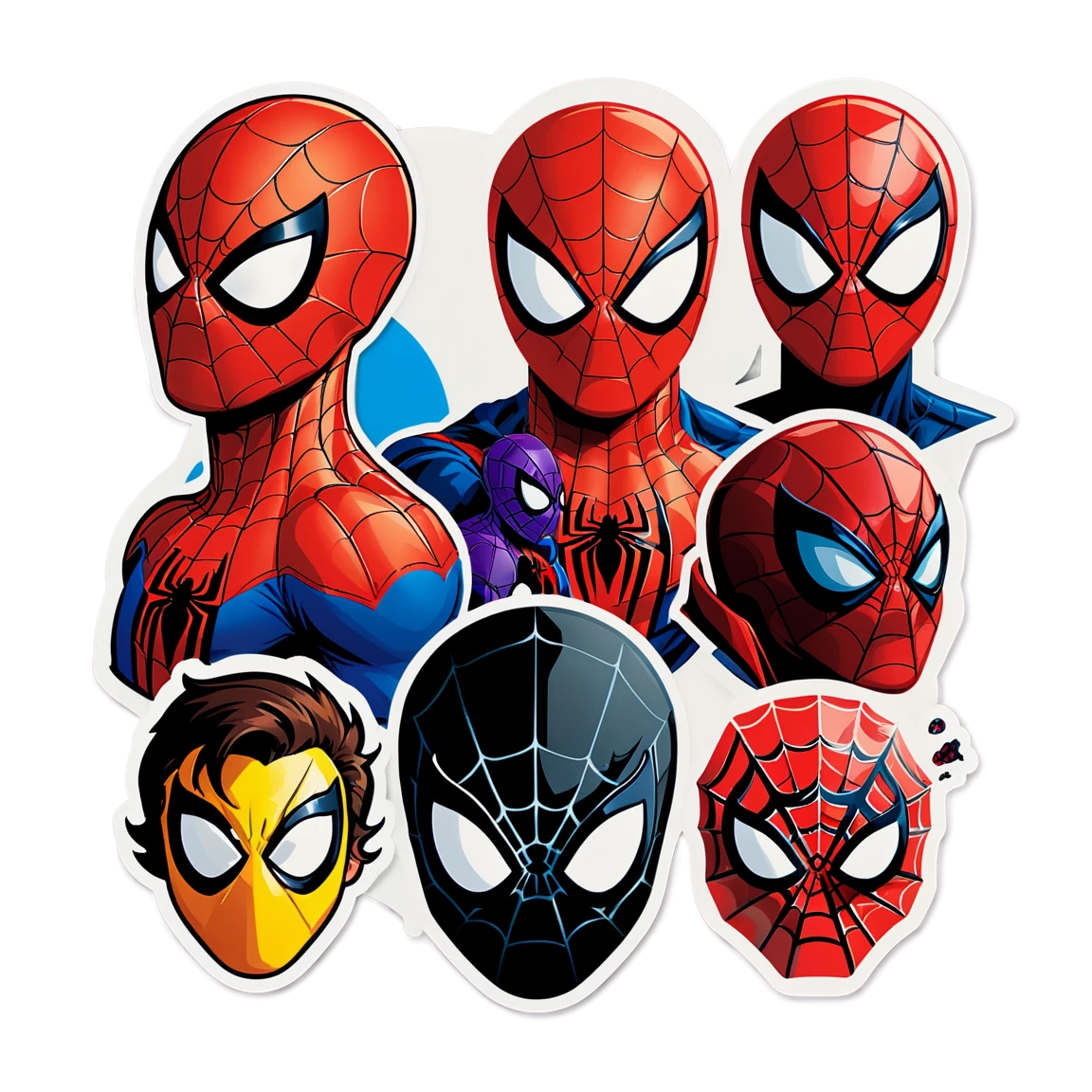 with villains spiderman stickers