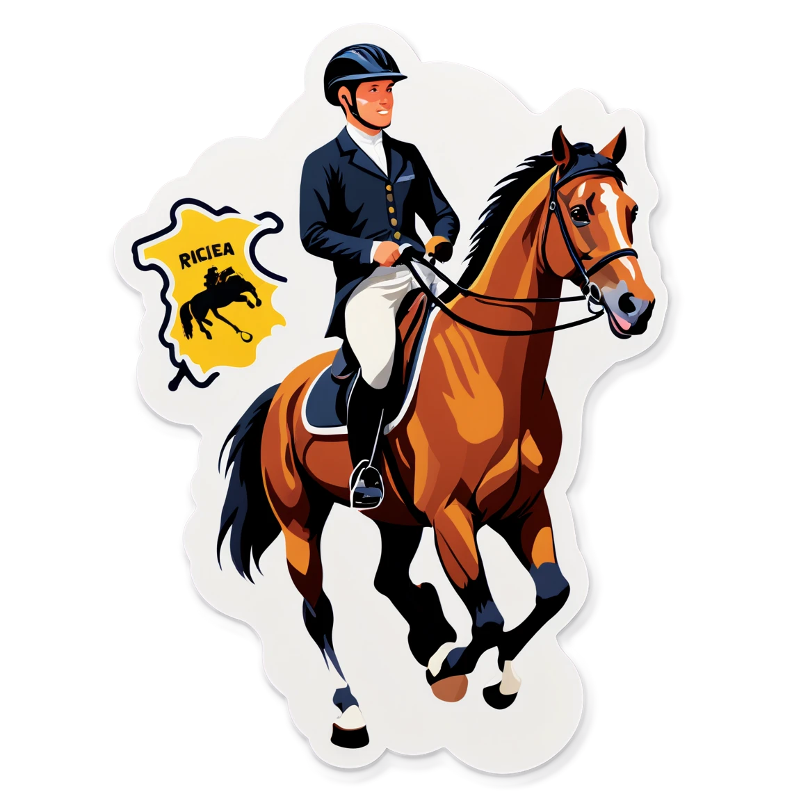 with rider horse stickers