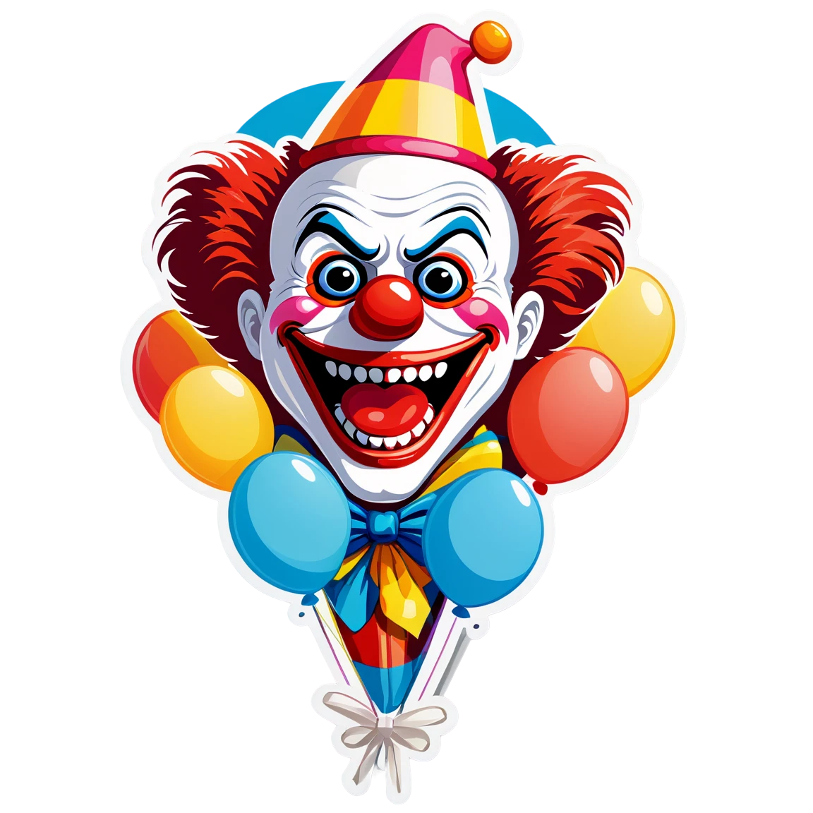 clown birthday stickers