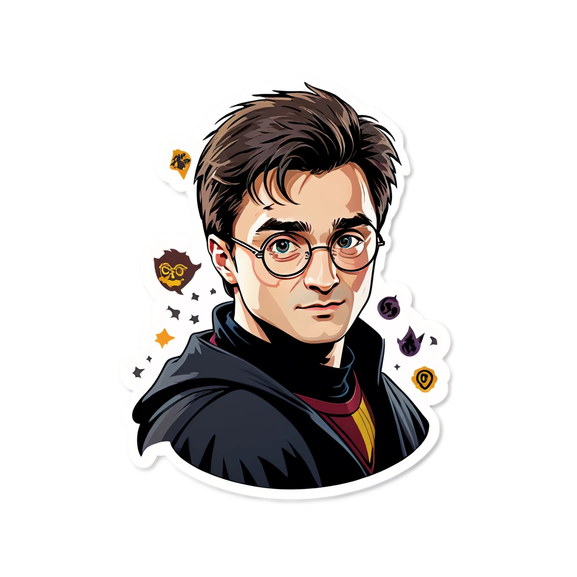 a handsome man with IG logo harry-potter stickers