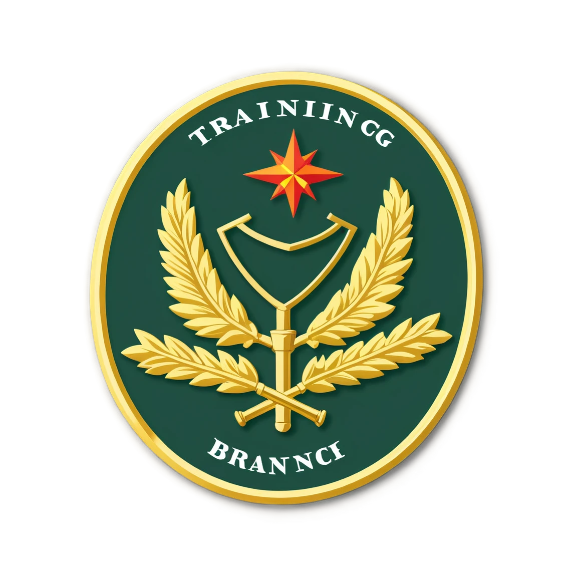 training branch badge military stickers