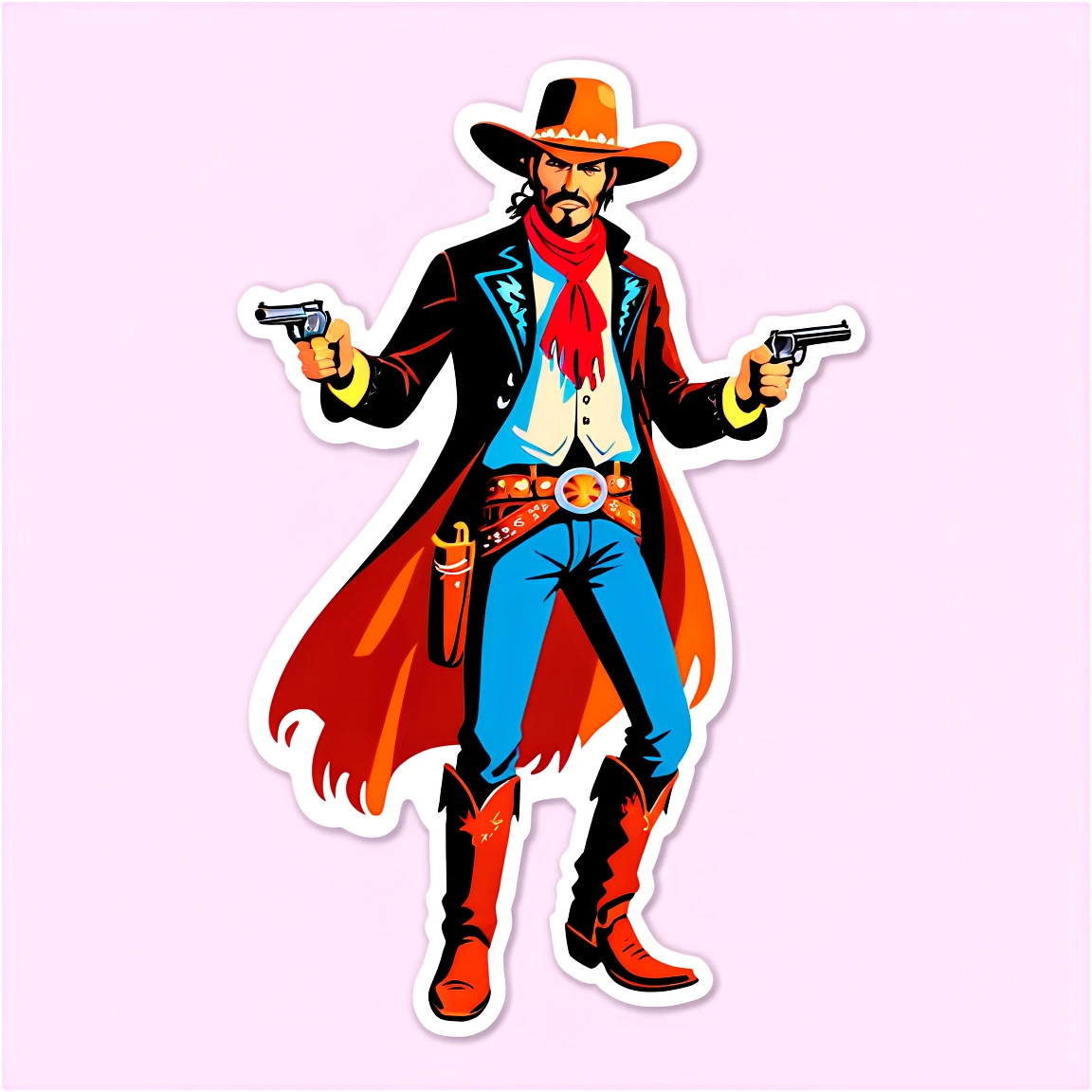 far west cowboy stickers