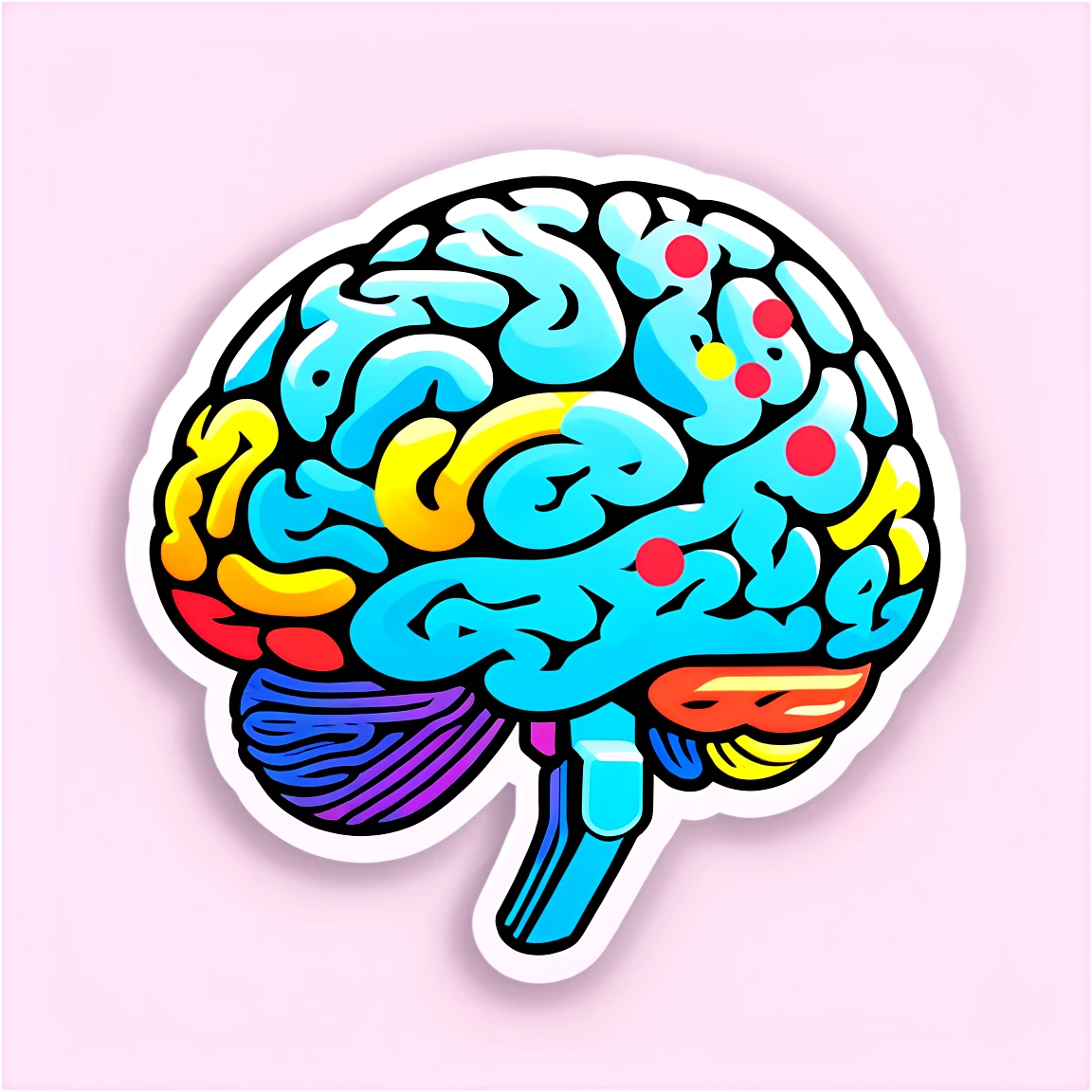 ai brain science stickers