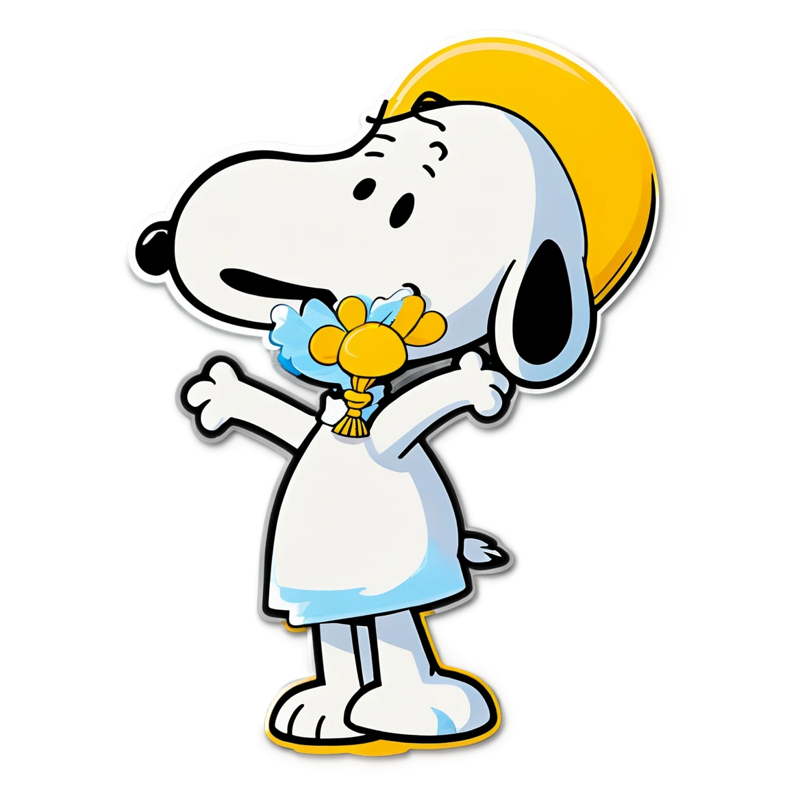 Snoopy at his First Communion snoopy stickers