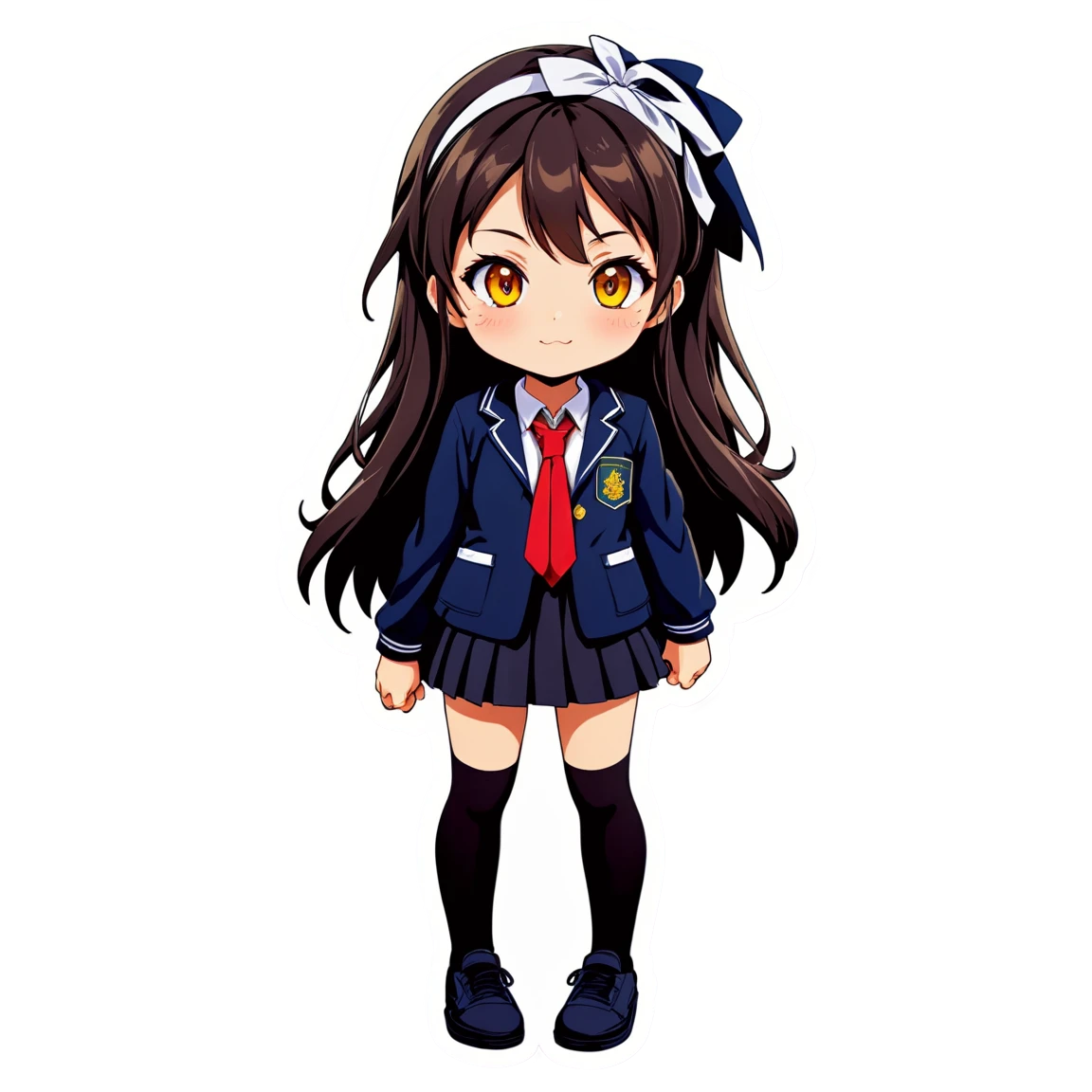 wearing a school uniform, wearing a school uniform anime stickers