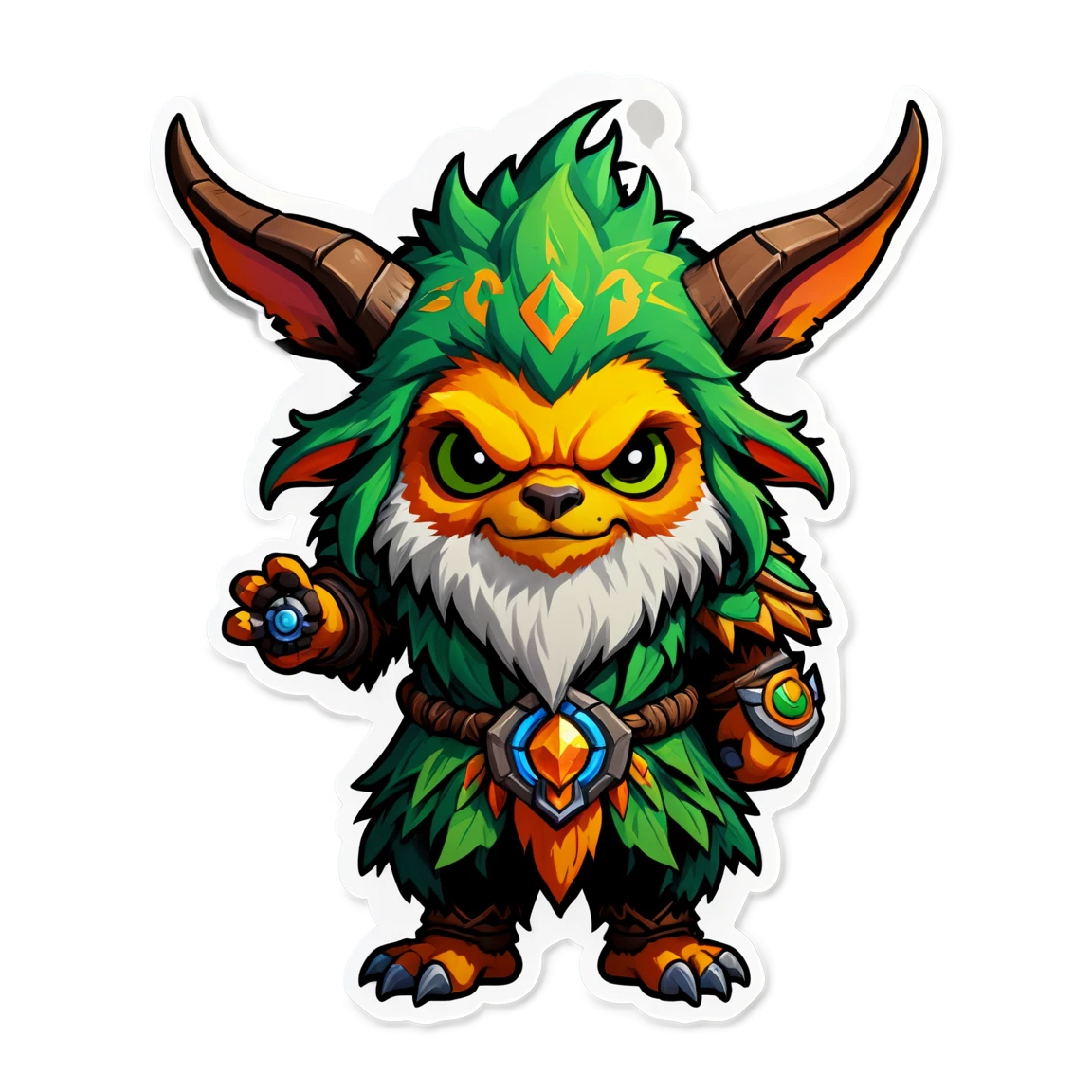 full cool cute warcraft druid mookin form cute-animal stickers