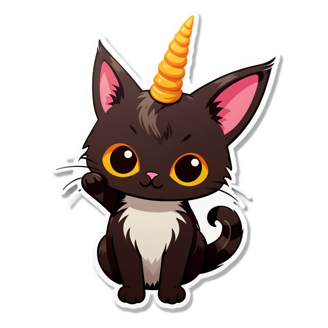 with horns cat stickers