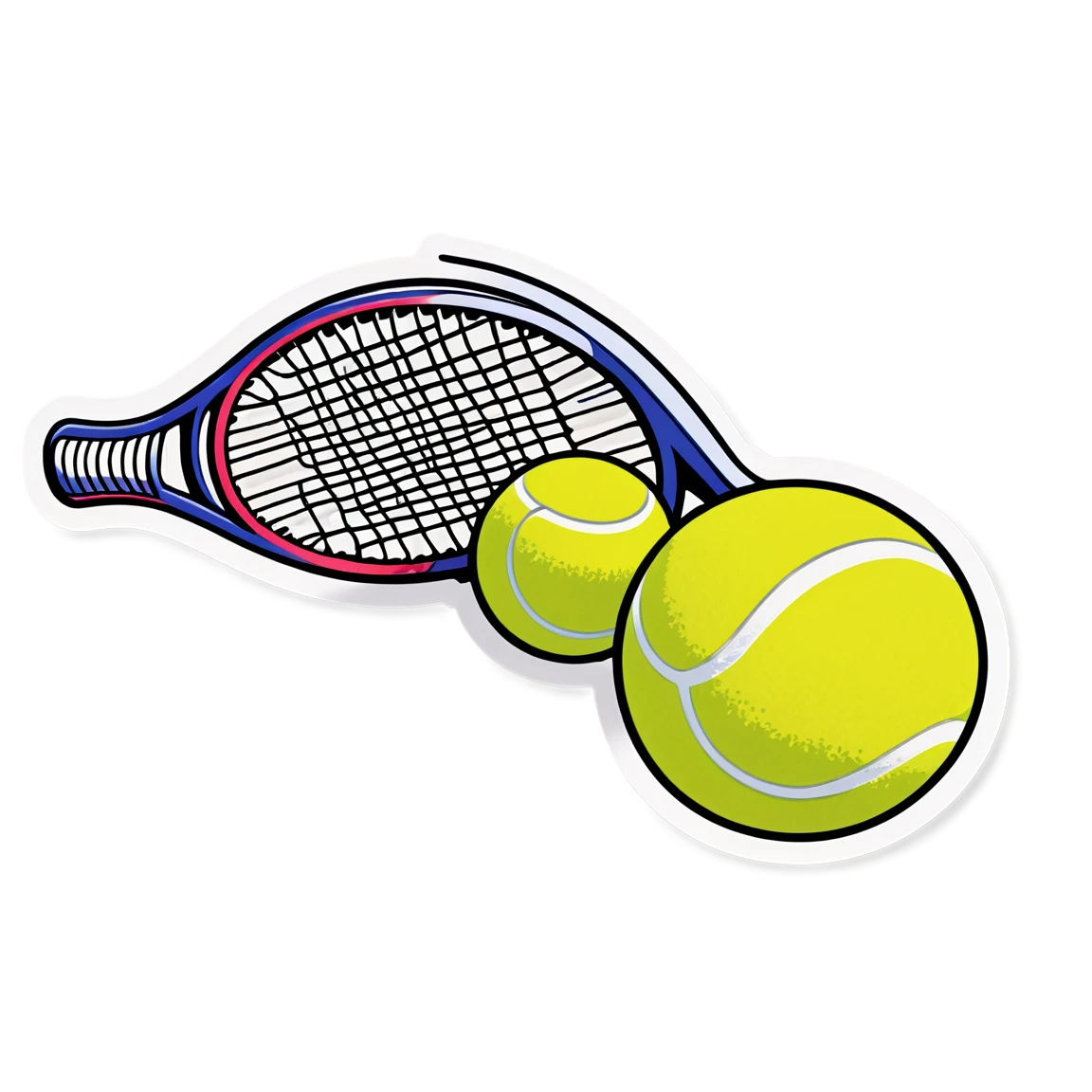 with a tennis ball, serving tennis stickers