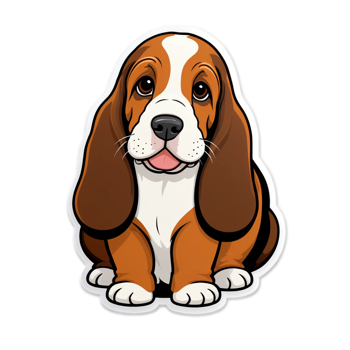 Pudgy basset hound puppy  dog stickers