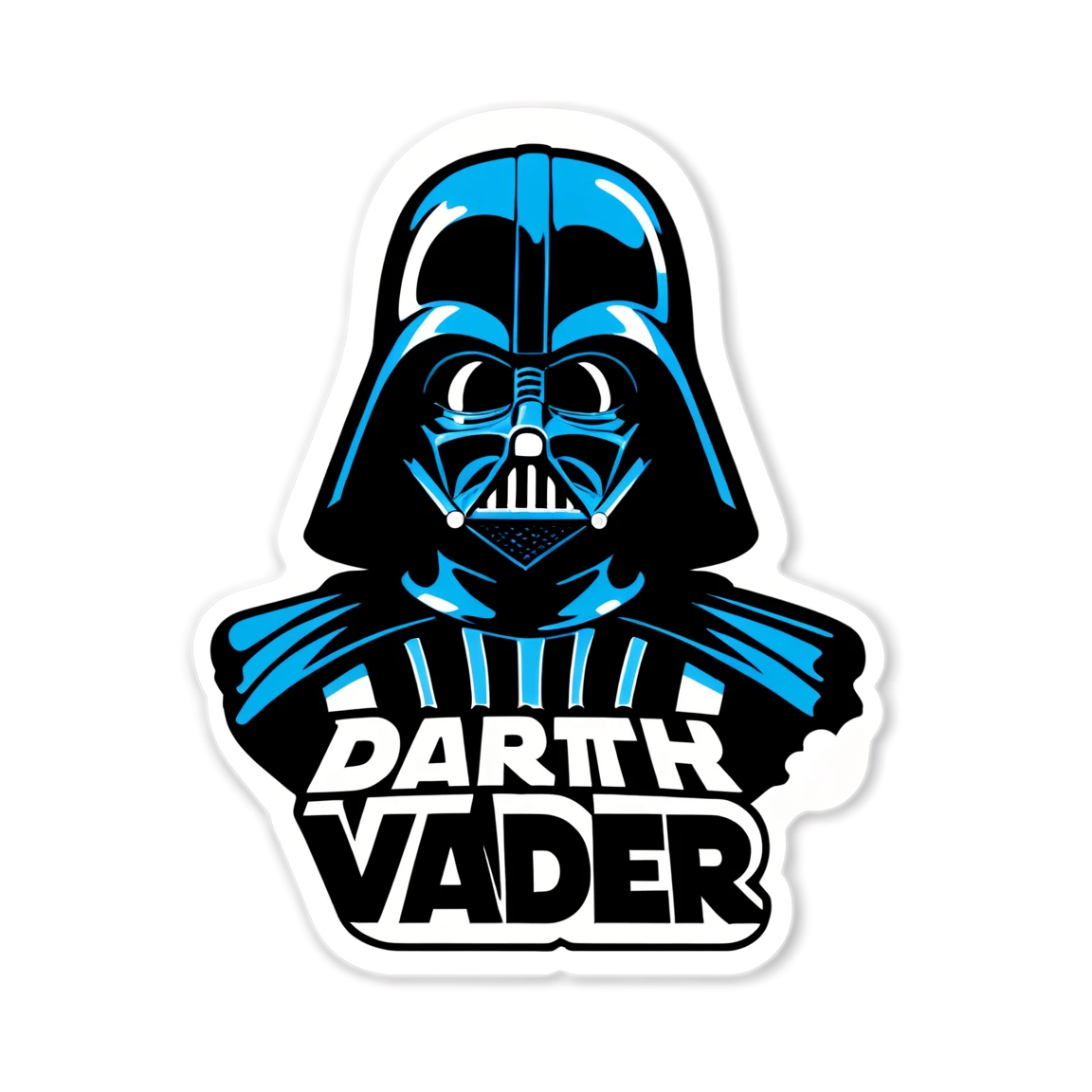 Darth Vader sticker with text TAP darth-vader stickers