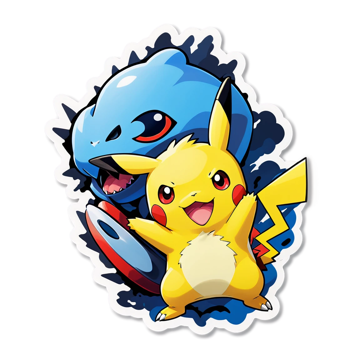 in a battle pokemon stickers