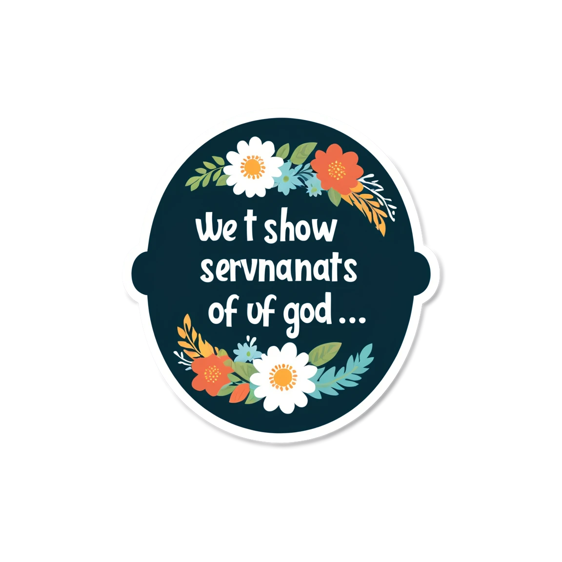 “We show that we are servants of God by our kindness” (2 Corinthians  6:6, ICB) bible-verse stickers