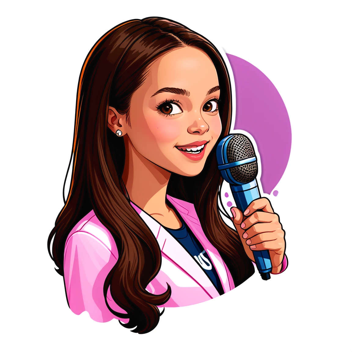 with a microphone olivia-rodrigo stickers