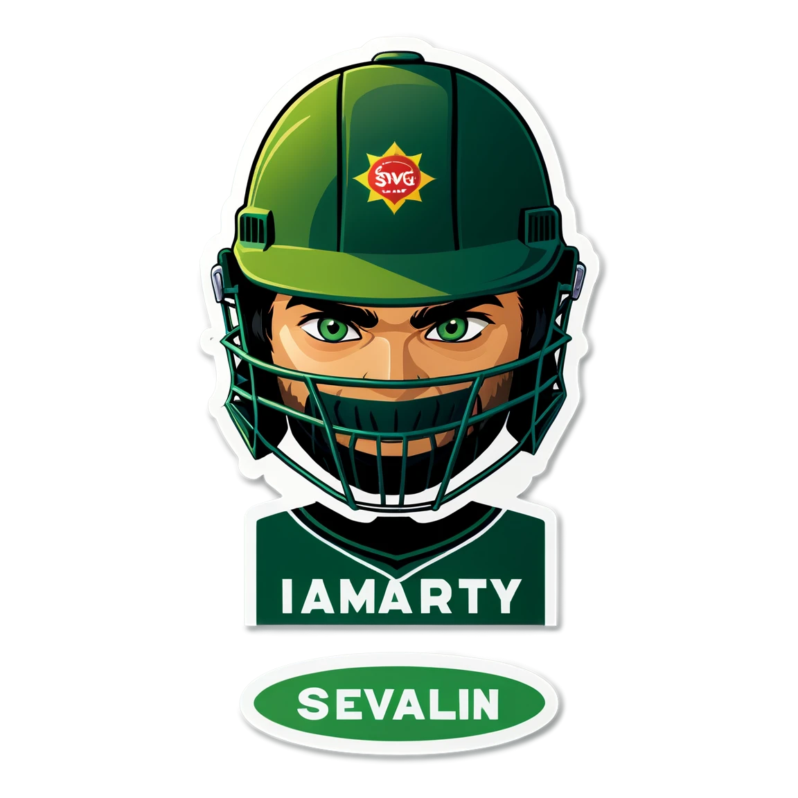 team names  Green Marvels,nomercy cricket stickers