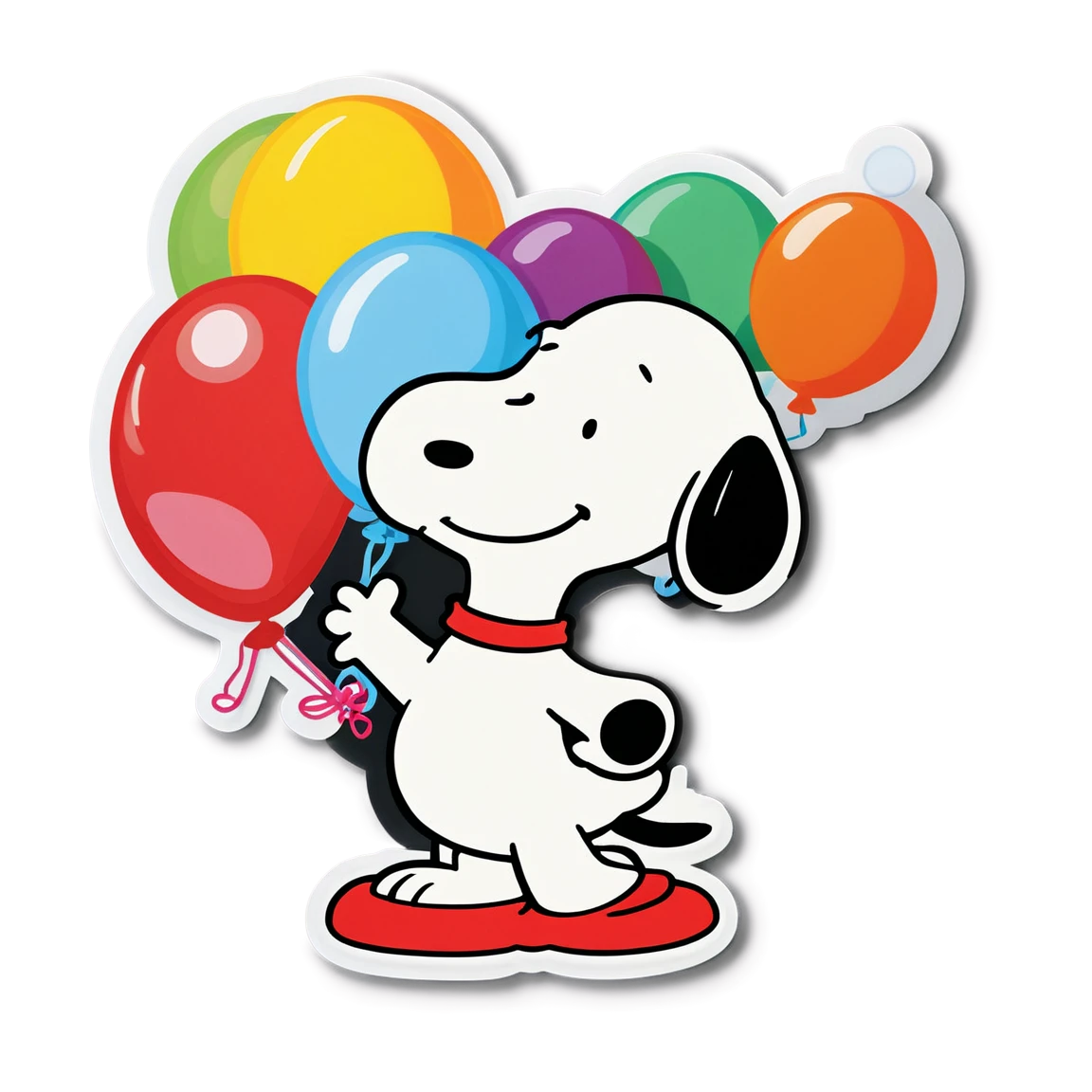 Party with the English  snoopy stickers