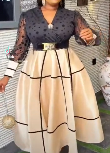 Turkey Black and Cream Gown