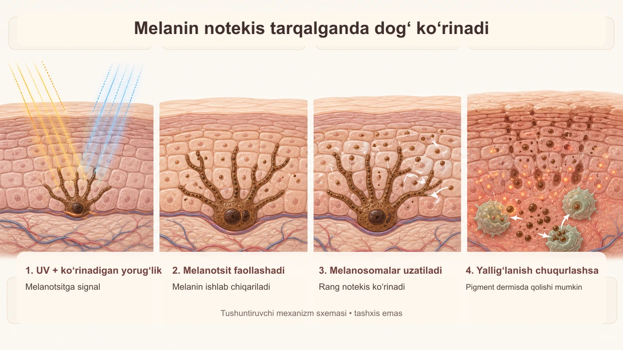 Pigmentatsiya nima sababdan paydo bo‘ladi? — jurnal rasmi 2