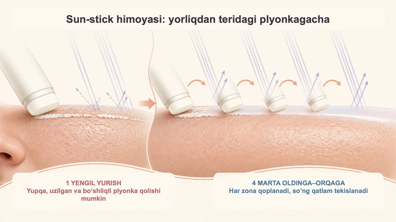 Sun-stickni to‘g‘ri surtish: 4 pass, tekis qatlam va yangilash — jurnal rasmi 2