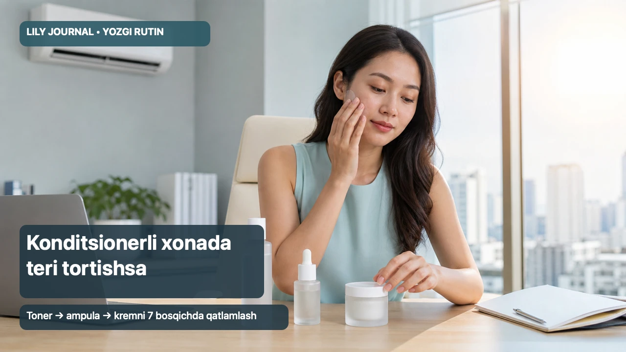 Konditsionerli xonada teri tortishsa: toner–ampula–kremni qatlamlash