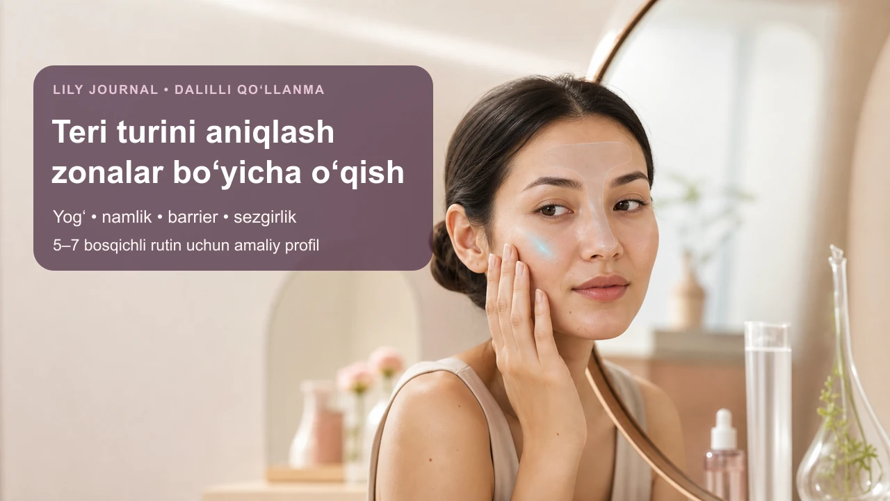 Teri turini aniqlash: yog‘, namlik va sezgirlikni zonalar bo‘yicha o‘qish