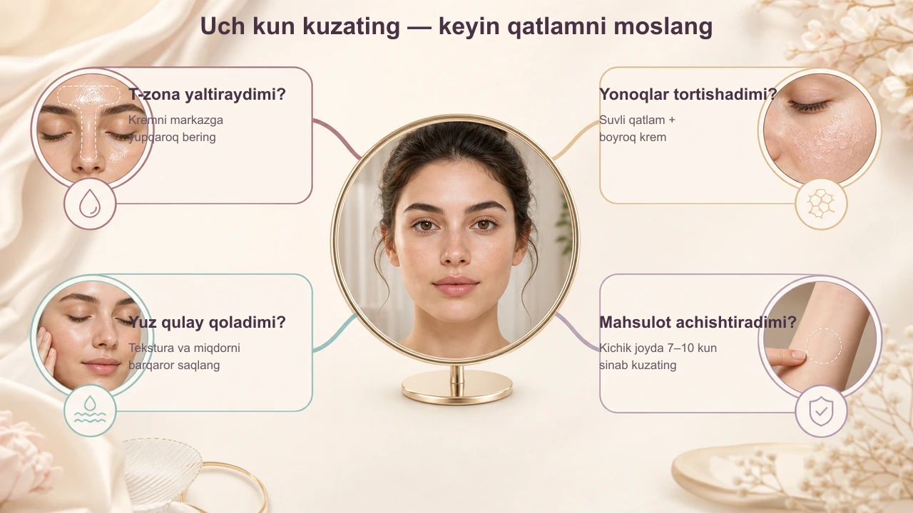 Teri turini aniqlash: yog‘, namlik va sezgirlikni zonalar bo‘yicha o‘qish — jurnal rasmi 3