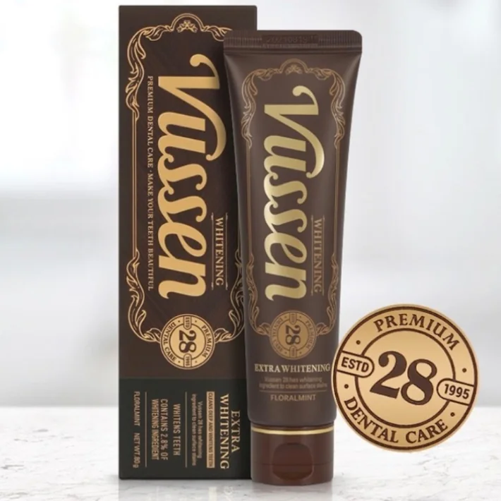 Vussen premium tish pastasi 120g / white / jigarrang