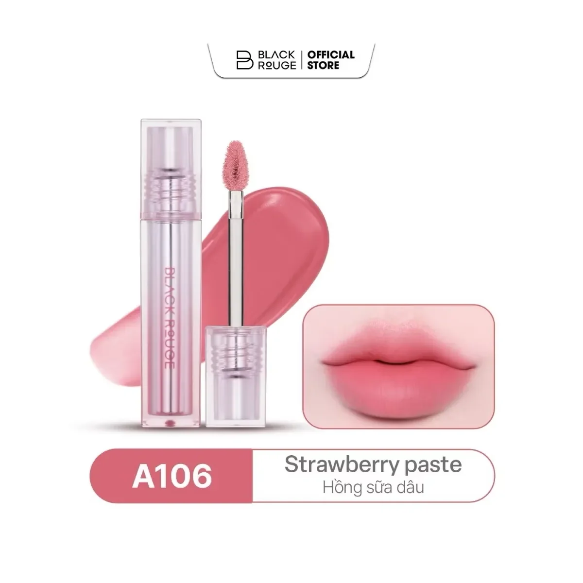 BLACK ROUGE Air Fit Velvet Lite — A106 Strawberry Paste