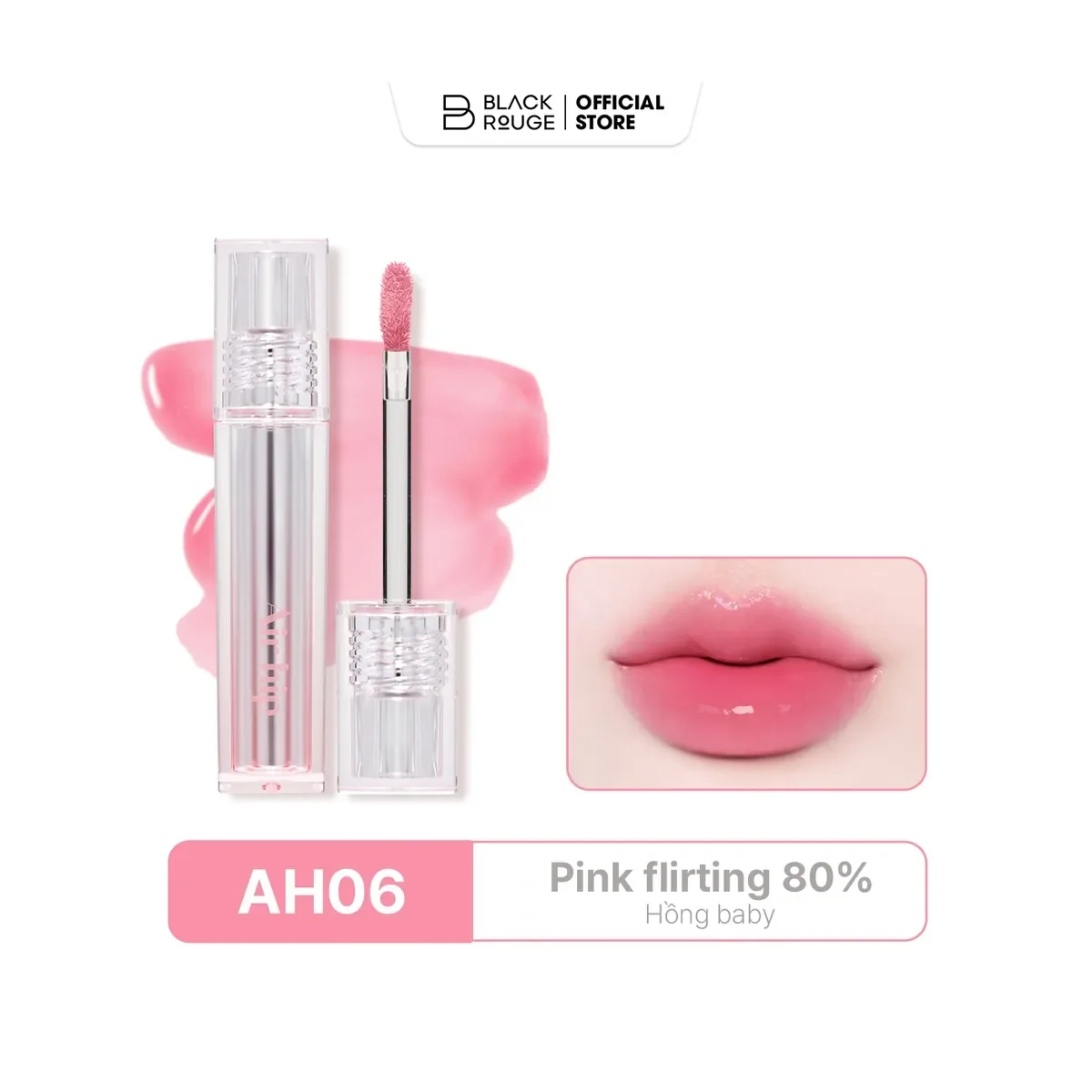 BLACK ROUGE Air Hip Glow Tint — AH06 Pink Flirting 80%