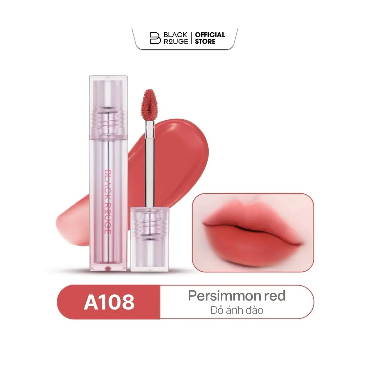 BLACK ROUGE Air Fit Velvet Lite — A108 Persimmon Red