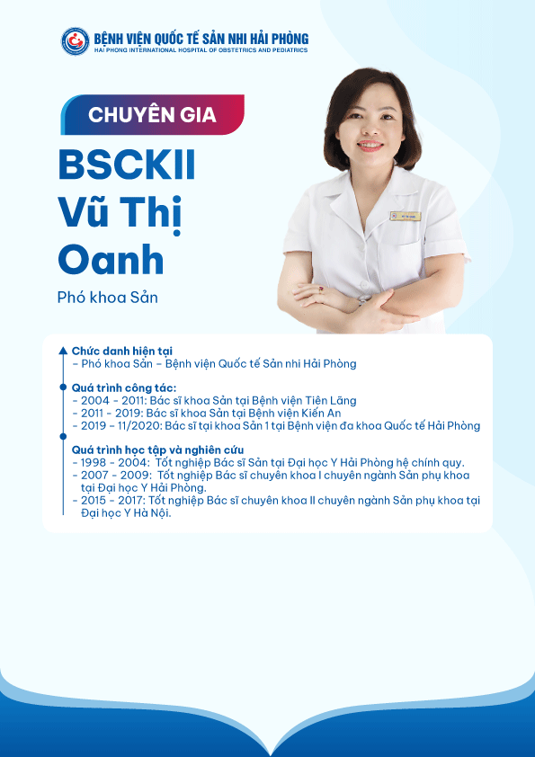 VŨ THỊ OANH - Bệnh viện Quốc tế Sản Nhi Hải Phòng
