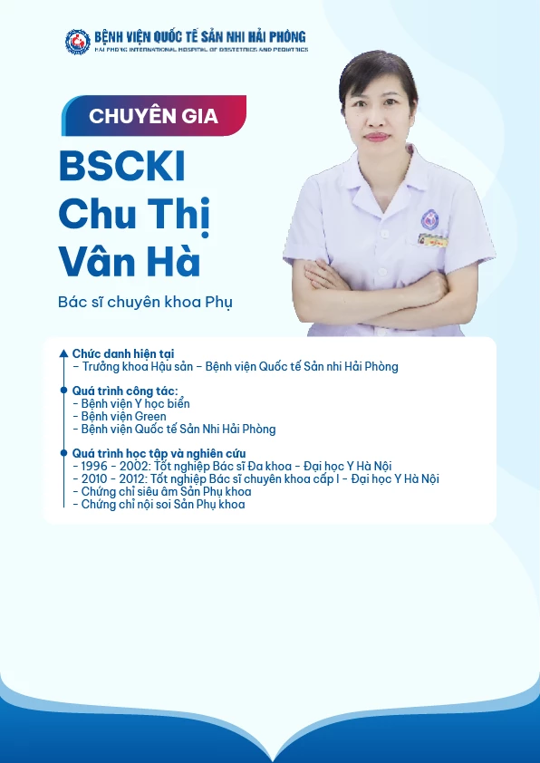 CHU THỊ VÂN HÀ - Bệnh viện Quốc tế Sản Nhi Hải Phòng