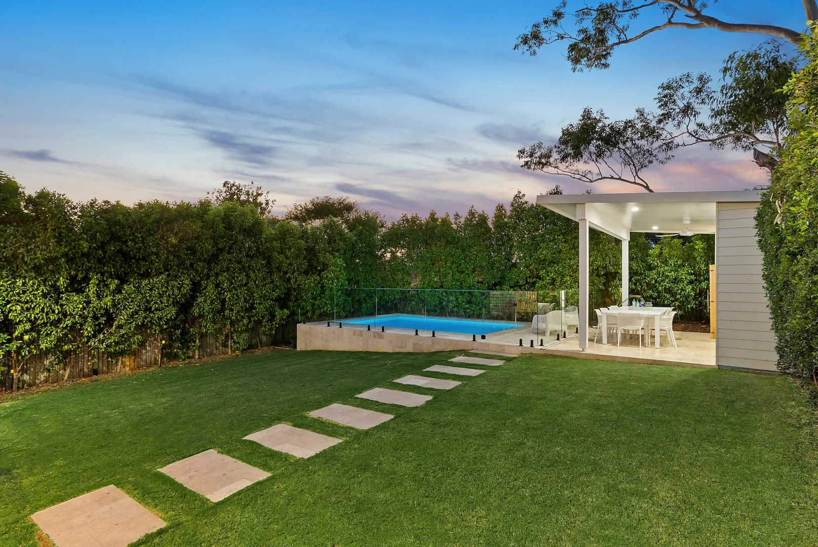 A backyard.