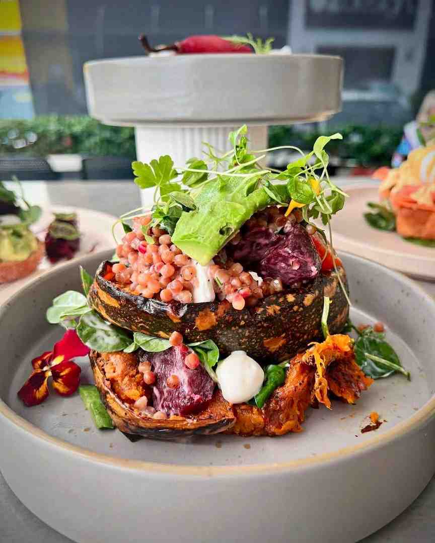 healthy pumpkin salad at The Nines