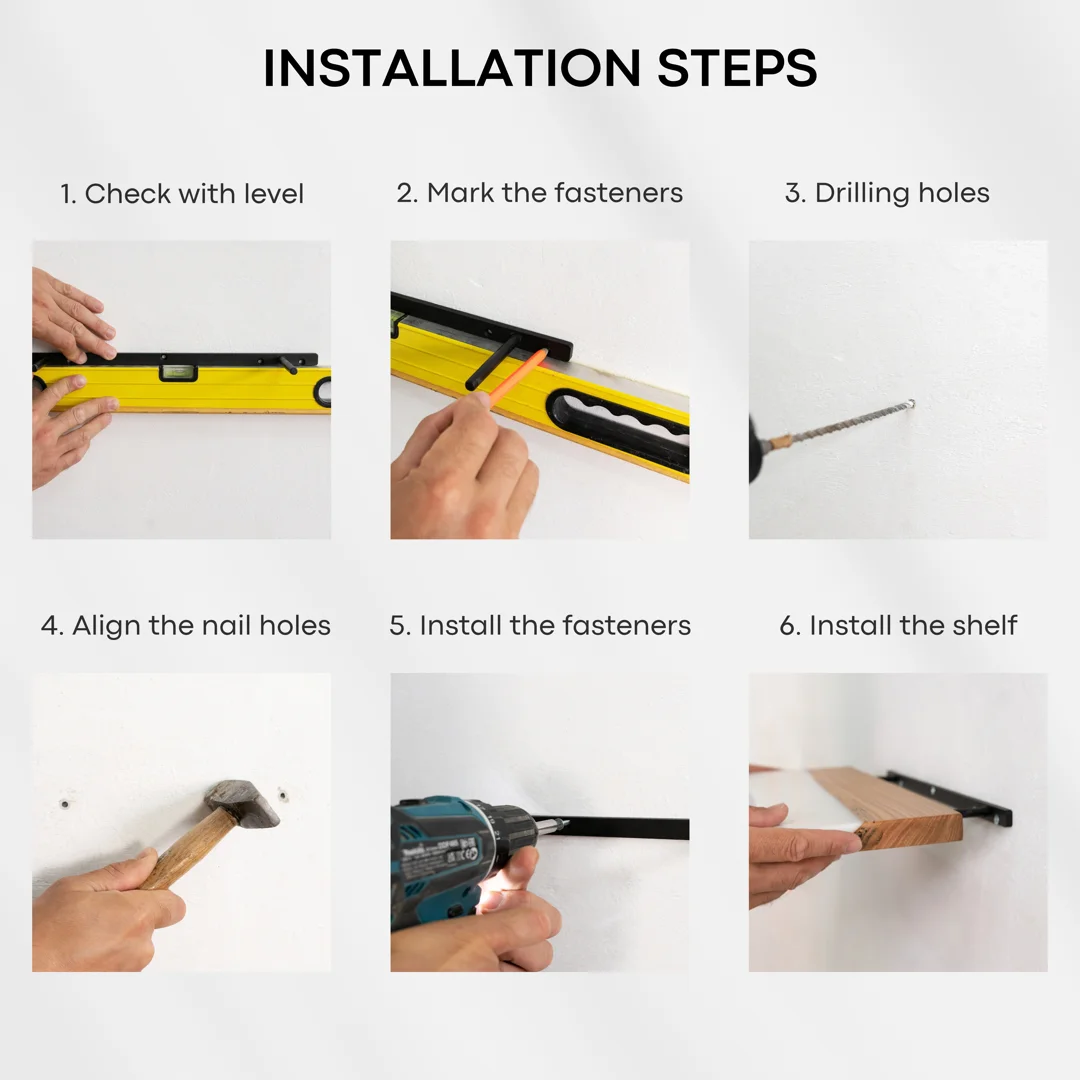 installation for A Quick Start Guide to Buying Wood Floating Shelves