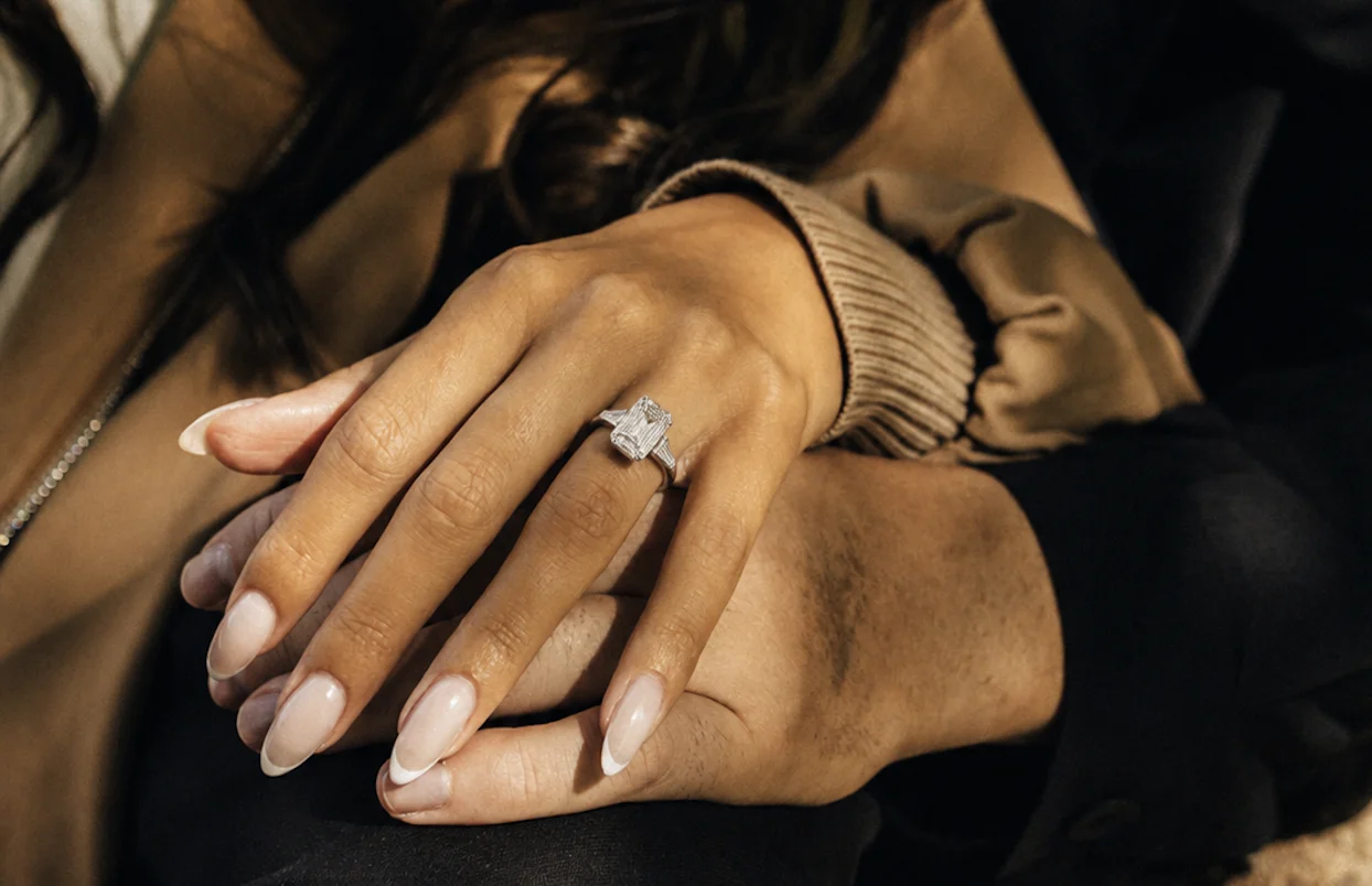 emerald ring on hand