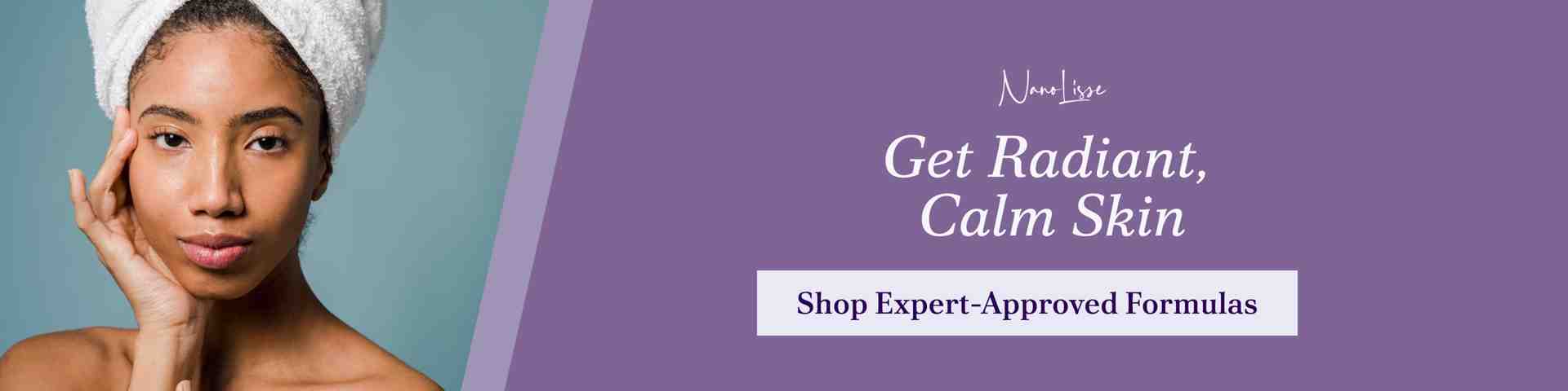 Woman with a towel on her head and glowing complexion promoting the best moisturiser for extremely sensitive skin for calm, hydrated, radiant skin.