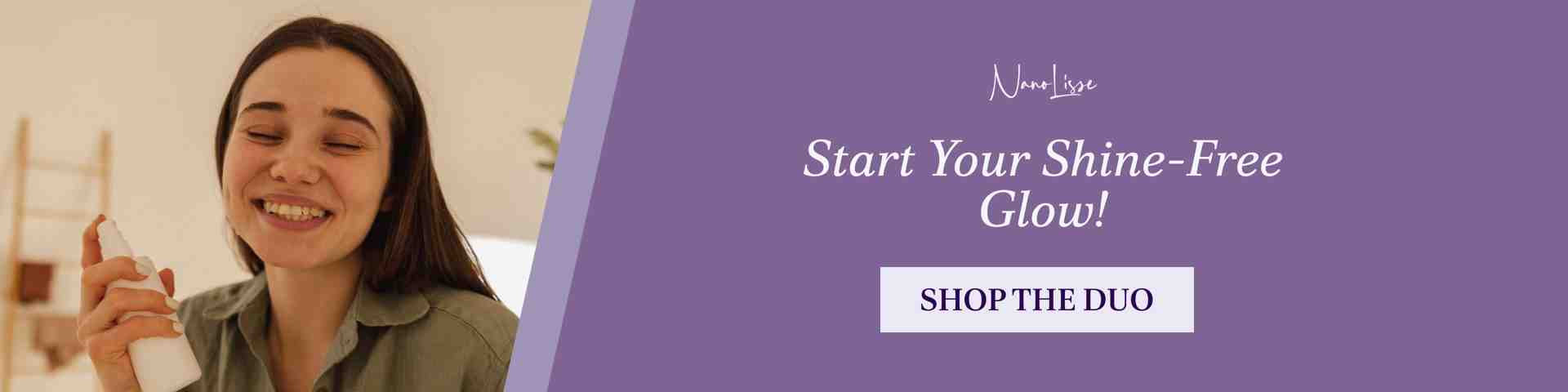 Smiling woman holding a face mist bottle, highlighting a lightweight hydrating face mist designed for oily skin to control shine and boost a healthy glow