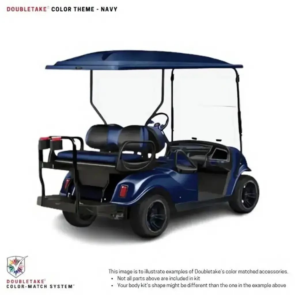 Club Car DS with a Spartan body kit and matching roof - Color matched roof DS