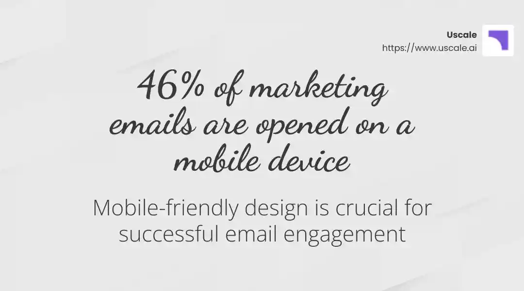 Revenue per email on mobile devices is 4X higher than desktop - optimize email marketing infographic simple-stat-landscape-light