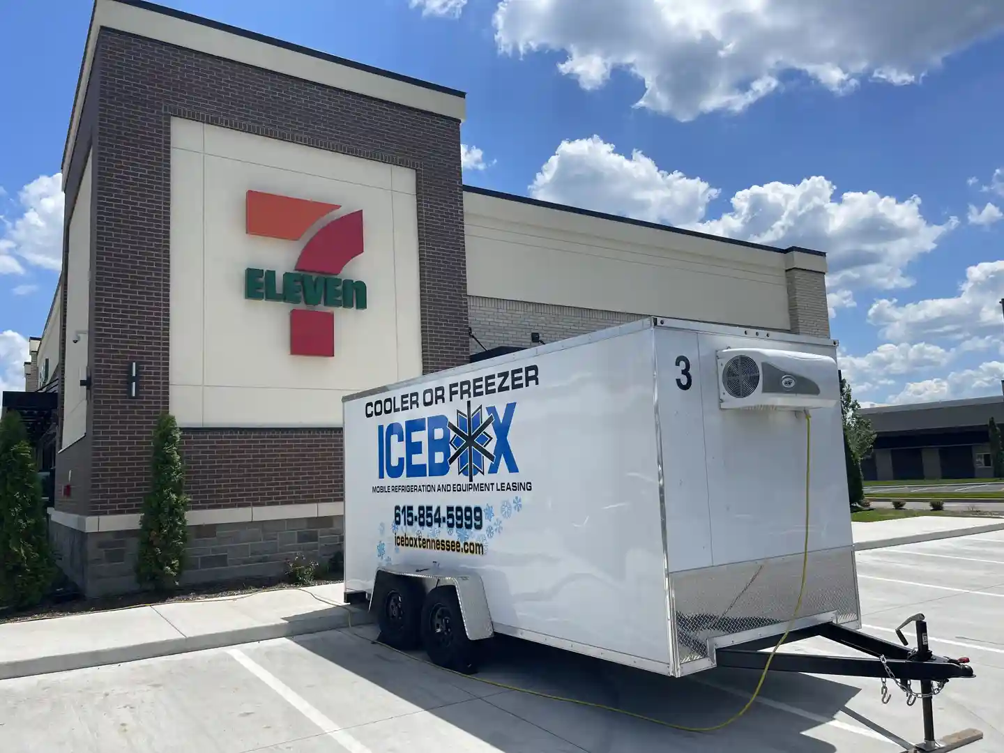 Different sized Icebox trailers, like an 8-foot and 12-foot model, side-by-side for comparison - trailer rentals for cold storage