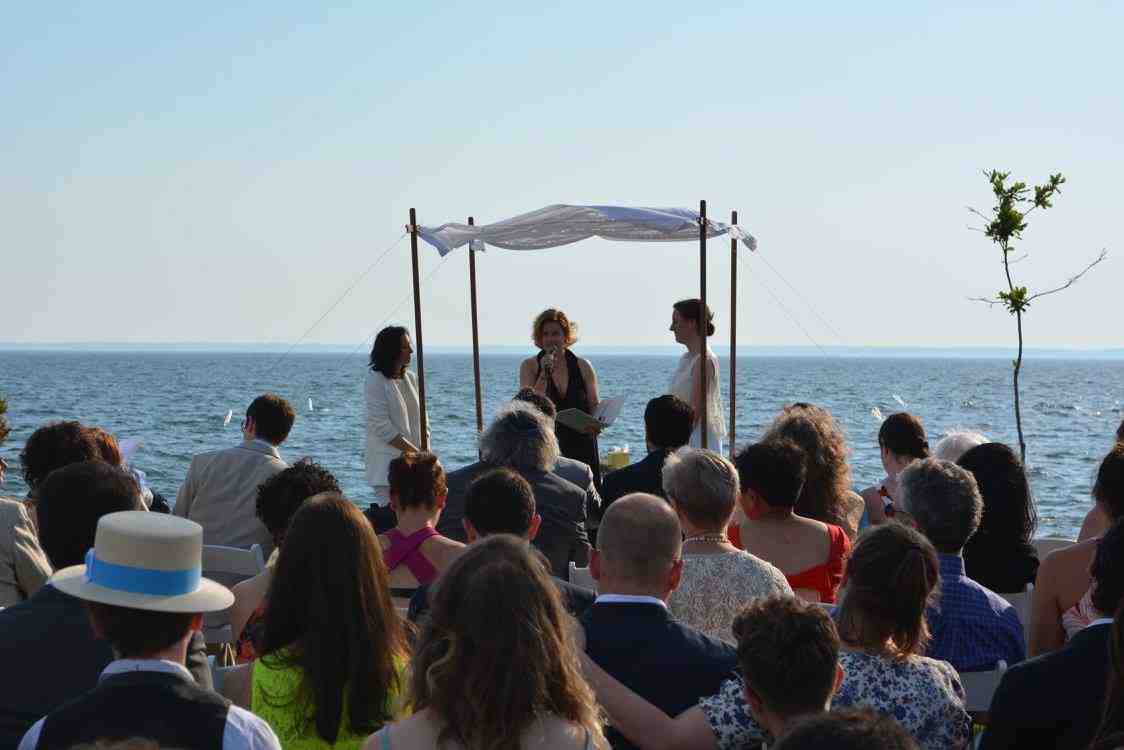 Wedding ceremony on the Great Lawn at Black Walnut Point Inn - Black Walnut Point Inn Wedding ceremony on the Great Lawn at Black Walnut Point Inn - Black Walnut Point Inn