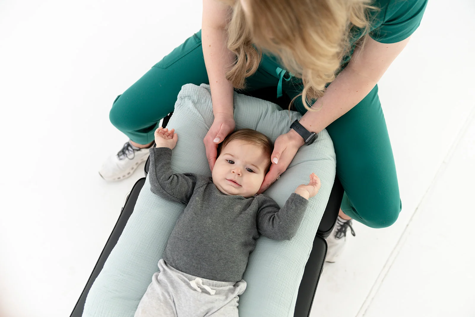 peaceful infant with flat head syndrome plagiocephaly - Flat Head Syndrome (Plagiocephaly): Can Chiropractic Care Help?